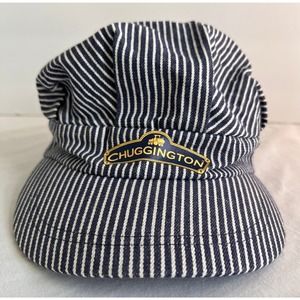 Chuggington Railroad Hat Cap Blue‎ White Stripe Youth Size